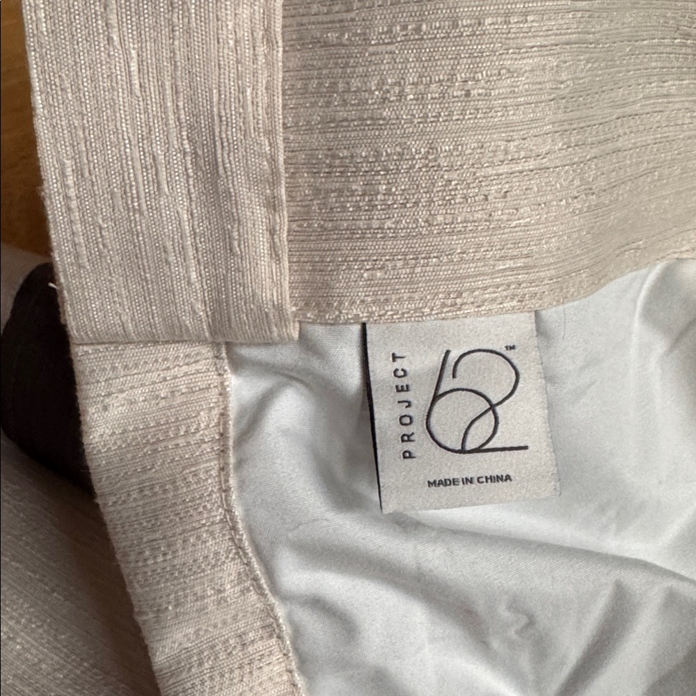 50”x 93” NEW Project 62 blackout curtain panel cream gray wellmade lined modern - Picture 4 of 4